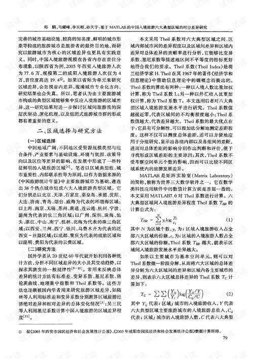 基于MATLAB的中国入境旅游六大典型区域的时空差异研究